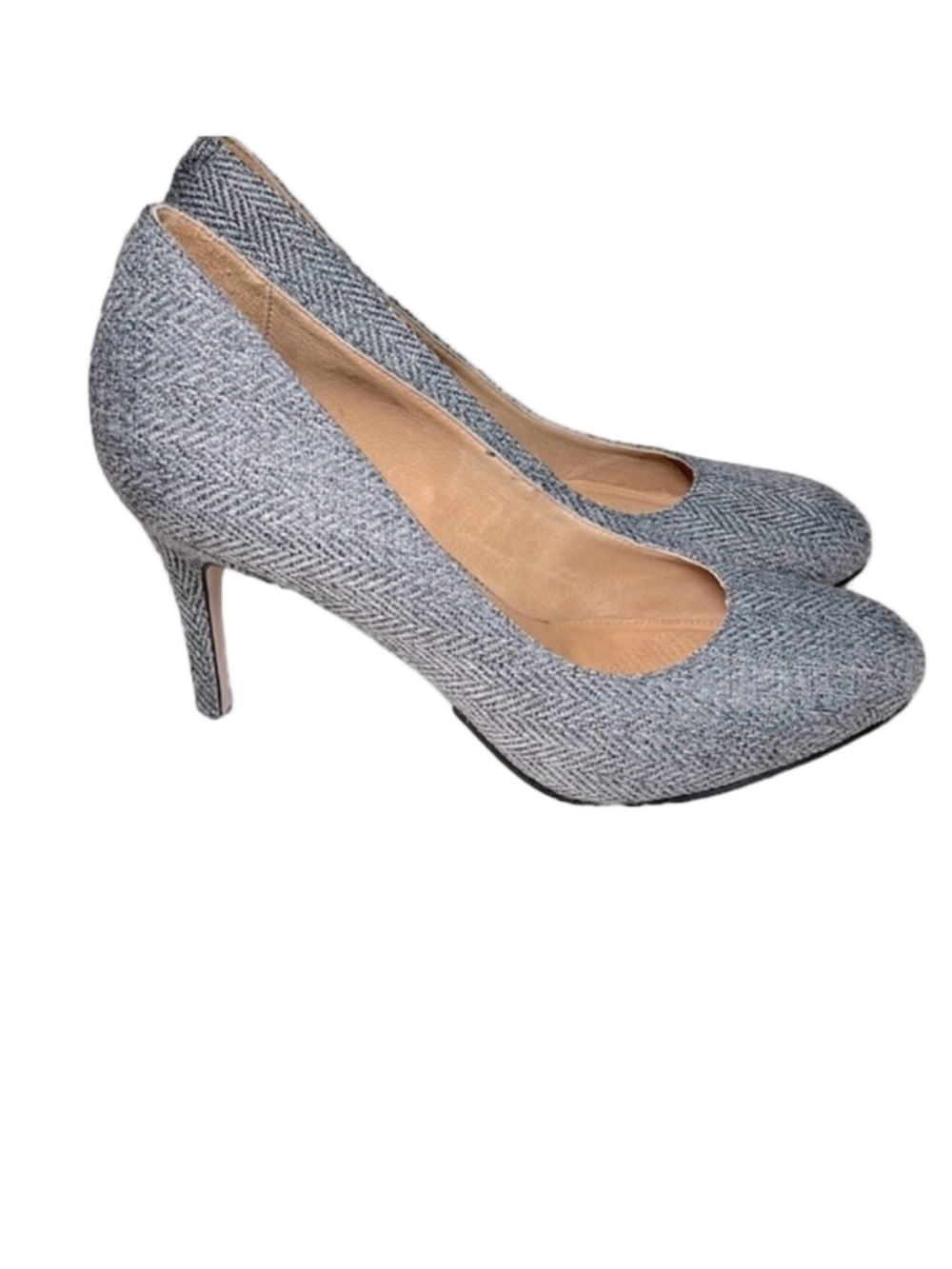 CORSO Como Gray Patterned Wool Stiletto Rounded Toe 3.5 Inch Pumps Heels - Sz 10